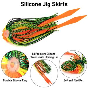 All'ingrosso Economico 100 pz/sacchetto Gonne da Pesca in Silicone Multicolore, <span class=keywords><strong>Esche</strong></span> da Pesca a Ombrello in Gomma con Laccetto - Product Image 4