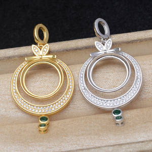 Base Hueca de Plata S925 con Diseño de Hoja Vintage para Perlas Mabe de 15.3-15.5mm, Accesorio para Pendientes de Perlas DIY JG6099 - Product Image 2