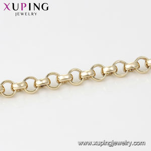 45969 Xuping gioielli di <span class=keywords><strong>moda</strong></span> 2019 ultimo disegno dei monili, 14K placcatura in oro degli uomini della collana della catena - Product Image 3