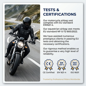 Veste de <span class=keywords><strong>moto</strong></span> certifiée CE avec airbag, gonflage CO2 en 0,1s, protection intégrale du corps, imperméable, Oxford, réfléchissante, unisexe - Product Image 5
