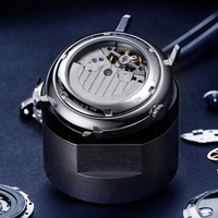 Mark Fairwhale Luxus Herren Skelett-Uhr Importiertes Uhrwerk Chronograph Wasserdicht Edelstahl Reloj Hombre FW-6060