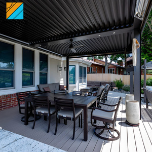 ศาลาพักผ่อนแบบมีมอเตอร์ โครงอะลูมิเนียม <span class=keywords><strong>หลังคา</strong></span>เทอเรซปรับแต่งได้ ศาลาอะลูมิเนียมกลางแจ้งสำหรับพื้นที่<span class=keywords><strong>นั่งเล่น</strong></span>ในสวนบ้านพักอาศัย - Product Image 6