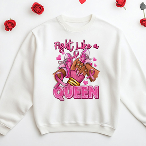 Impresión <span class=keywords><strong>de</strong></span> transferencia DTF <span class=keywords><strong>de</strong></span> cáncer <span class=keywords><strong>de</strong></span> <span class=keywords><strong>mama</strong></span> Fight Like a Queen Listo para presionar para prendas Camisas Bolsas Ropa - Product Image 2