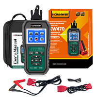 NCFKOS KW470 Système complet OBD2 Outil de diagnostic de voiture Support pour Ford pour Lincoln pour Mercury Testeur de batterie automobile