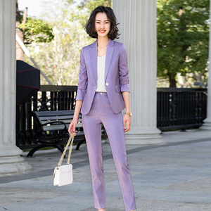 Taglie forti set da donna due pezzi cappotti Slim per le donne di alta qualità <span class=keywords><strong>Blazer</strong></span> abito donna - Product Image 4
