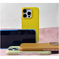 Casing Handphone Desain Khusus Kulit Asli Pebble Tipis Anti Benturan untuk Iphone 17 Pro Max