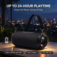 Haut-parleur portable d'extérieur 40W IPX6, autonomie 24h, batterie 5200mAh, BT5.3, pour extérieur, fête, vélo, sport