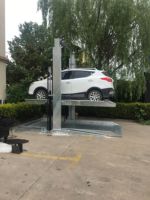 Üçlü kedi istifleyici, 3 seviye park sistemi, iki sütun 3 seviye otopark asansörü