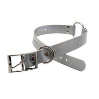 Collier de chasse de luxe en TPU fluorescent imperméable pour chien, avec rivets plaqués nickel perlé, solide, facile à nettoyer, sans odeur, anneau central en O, tactique