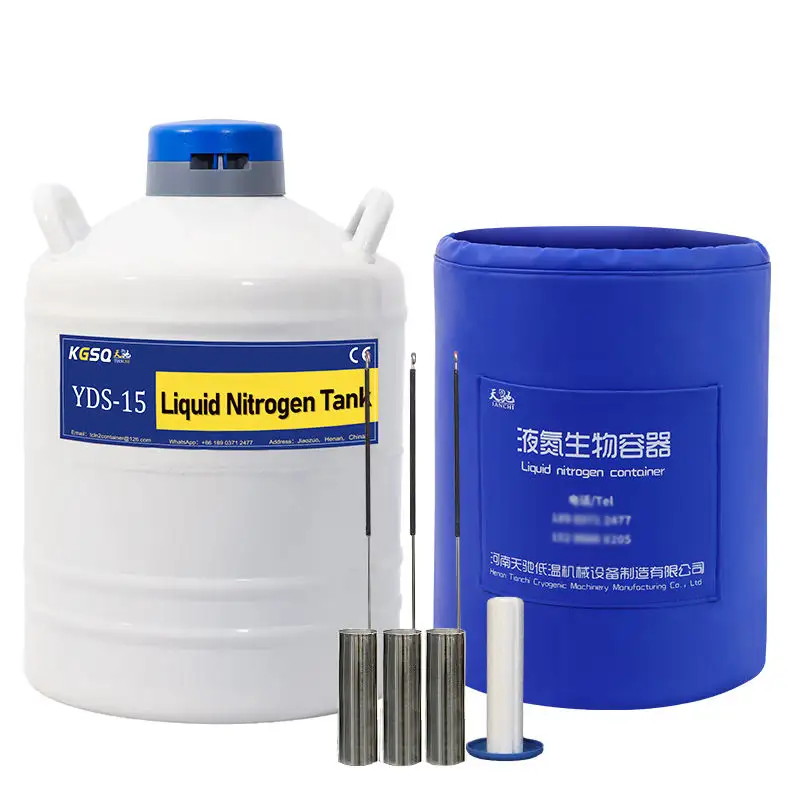 15-35 Liter Liquid Nitrogen Container Cryo Cattle Semen Transportation Dewar Cryogenic Storage Tank 50L 60/80/100 L