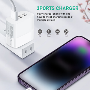 30W USB C QC3.0ชาร์จเร็ว3พอร์ตชาร์จเร็ว PD EU US ปลั๊ก UK ที่ชาร์จโทรศัพท์มือถือสำหรับ Huawei <span class=keywords><strong>InfinX</strong></span> QC3.0 PD compatibility - Product Image 2