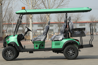 Voiturette de golf tout-terrain WELIFTRICH à essence, moteur 4 temps, châssis en acier surélevé, frein à disque, 4+2 places, 6 sièges
