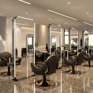 Wall Mounted Salon Mirror Station Salon Hair Double Sided Hair Salon Mirror Station Trade Beauty Mirror Station Set