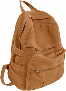 Mochila de Lona Vintage - Estética Clásica, Súper Espaciosa para la Escuela, Viajes, Senderismo y Uso Diario - Product Image 6