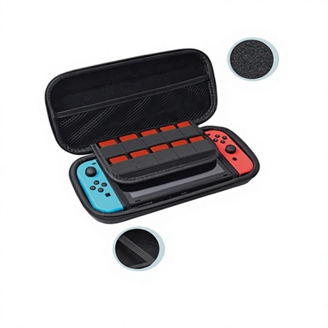 Protective Hard Shell EVA Cases for Nintendo Switch Gaming Device Waterproof Elastic Mesh Pocket 10 Card Slots Customizable for