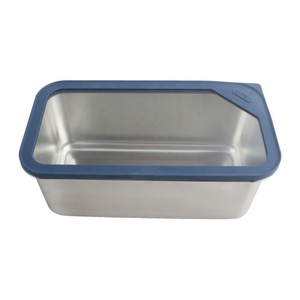 Contenedor Rectangular de Acero Inoxidable para Almacenamiento de Alimentos, Tamaño M, Tapa Hermética de Plástico, de Una Sola Capa, Apilable, Lonchera - Product Image 2