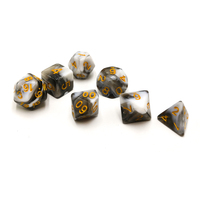 Dés à deux couleurs, polyédriques, 16 mm, en acrylique, pour D&D, RPG, jeux de société ou de cartes, jeu de rôle, dés en plastique