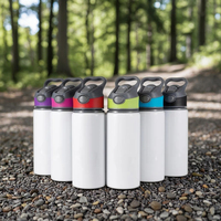 Bouteille d'eau isotherme en aluminium personnalisable de 600 ml pour sublimation, à boire directement, impression par transfert thermique, prix bas, vierge, vente en gros