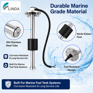 Sensor de Nível de Combustível OEM para Barcos, Unidade de Envio de Combustível em Aço Inoxidável 304 para Motores de Popa 4 Tempos - Product Image 3