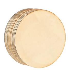 Círculos de artesanía de madera redondos sin terminar, <span class=keywords><strong>recortes</strong></span> de madera, ornamento de Navidad Natural, decoraciones de madera, letras decorativas para el hogar, Europa - Product Image 2
