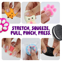 Kit de Fabrication DIY de Squishies Lumineux en Silicone Liquide, Kit de Squishies Faits Main Taba Pailletés Ours Patte de Chat Donut, Ensemble de Moules pour Jouets à Presser