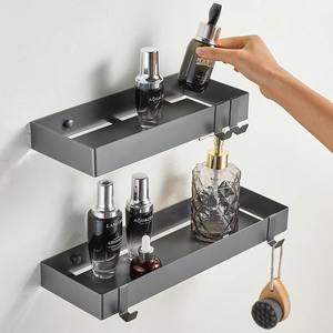 Étagère murale carrée moderne en acier inoxydable 304, écologique et durable, pour appartement, hôtel, salle de bain, matériel GQK - Product Image 1