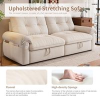 Sofa Bed Lipat 3-in-1 Berbahan Beludru dengan Sandaran yang Dapat Disesuaikan dan Port USB
