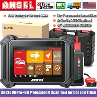 Escáner de Diagnóstico OBD2 para Camiones y Automóviles de Uso Pesado, 100% Original ANCEL V6 PRO+HD, Programador de Llaves Bidireccional Ancel, Codificación de ECU