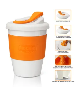 Eco-Friendly Biodegradable Direct Drinking Type Plastic Coffee Cup Tumbler With PP Lid