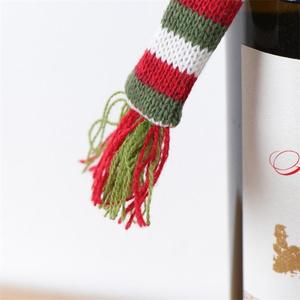 Sistema de Compras en Línea, Envío Directo, Juego de Fundas para Botellas de Vino Tinto Navideñas con Bufanda y Gorro de Lana Tejida, Decoración y Suministros para Fiestas - Product Image 3