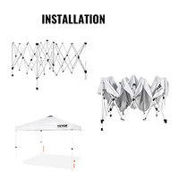 Tente pliante en fer pour salon professionnel, facile à monter, impression personnalisée, auvent pop-up, gazebo, chapiteau, tente en PVC monocouche