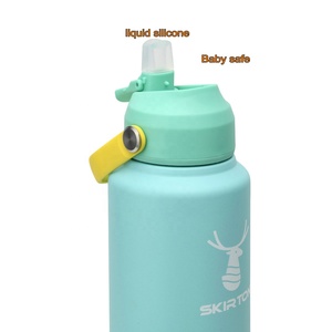 12oz/32oz New Style Customized Logo 18/8 Stainless Steel Wide Mouth With Straw Lid And Filter Sport Water <b>Bottles</b> - Product Image 5