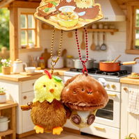 Peluche Miniature Série Alimentaire en Promotion avec Rembourrage en Coton PP et Conception Magnétique pour Breloque de Sac et Cadeau