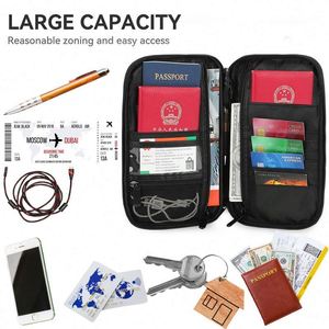 Portefeuille de voyage personnalisé avec logo, nouveau produit d'usine BSCI, organiseur de documents familiaux, sac de rangement de voyage. - Product Image 3