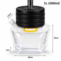 Pochettes souples à bec verseur à large ouverture en plastique PA/PE de haute qualité, épaissies, anti-éclatement, au toucher doux, avec bouchon à vis, pour jus, shampoing, eau