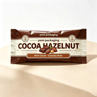 Sachet d'emballage plastique personnalisé à soufflet arrière pour pain, desserts, snacks, aliments soufflés et biscuits