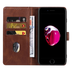 เคสโทรศัพท์แบบพับได้หนัง PU สำหรับ iPhone 8 <span class=keywords><strong>Plus</strong></span>/<span class=keywords><strong>7</strong></span> <span class=keywords><strong>Plus</strong></span> - ฝาพับพร้อมช่องใส่การ์ด 3 ช่อง, ปิดด้วยแม่เหล็ก และกันกระแทก - Product Image 2