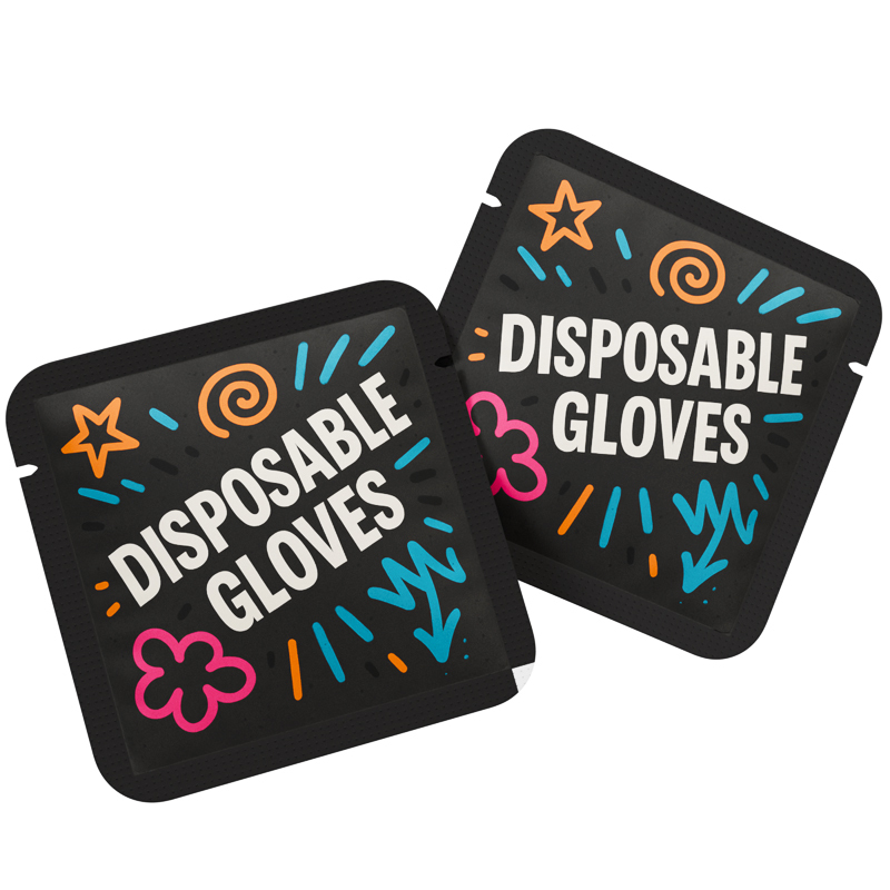 Disposable Transparent Plastic Gloves in Customized