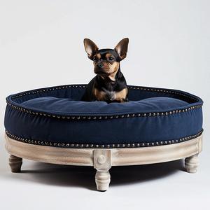 Meilleures ventes 2024 - Lit pour chien en bois écologique personnalisé de luxe, orthopédique, en mousse à mémoire de forme, imperméable, avec motif animalier - Product Image 3