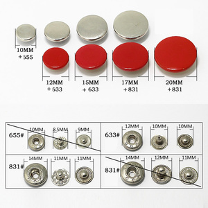 Deepeel D3-6 Decorative Accessories for Leather Craft Sewing Fasteners <strong>Press</strong> <strong>Studs</strong> Colorful Buttons Shank Plating 20mm 18mm 17mm - Product Image 6