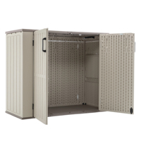 Grand coffre de rangement extérieur résistant aux intempéries en résine, 56,3'' x 26,38'' x 47,24'', avec couvercle à ressort à gaz