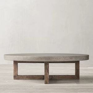 Mesa de Centro Redonda Heston de American Furniture, con Superficie de Concreto sobre Núcleo de Madera - Product Image 2
