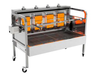 2025 nóng bán xách tay thép không gỉ 4-burner than BBQ nướng Piezo đánh lửa gấp được xây dựng trong cho Big Đảng sử dụng ngoài trời - Product Image 4