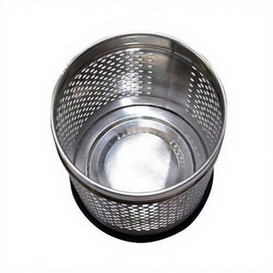 Mumma's Life Stainless Steel Open Top Cylindrical Mesh Waste <b>Bin</b> Paper Basket for Office Kitchen <b>Bathroom</b> - Product Image 2