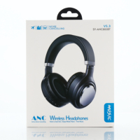 Headphone nirkabel dengan Mic, headphone nirkabel dengan Mic suara Stereo olahraga tahan air Headset teleskopik Game Over-Ear tipe-c