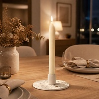 Porte-bougie en céramique doré YBH, support de bougie en forme de coquille Saint-Jacques, décoration minimaliste Wabi Sabi pour la maison, centre de table personnalisé