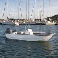 Bateau utilitaire de travail 4,85 m – Embarcation polyvalente pour port, marina, voies navigables – Moteur hors-bord 90 CV – 5 places assises – Rangement – Œil de ponte – Escot de ponte