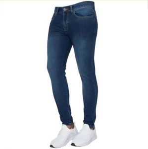 Jeans pour hommes européens et américains, coupe ajustée, classiques, simples, extensibles, J0165 - Product Image 6