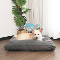 Petopia Corduroy Haustierbett mit Reißverschlussbezug, verdickt, warm, waschbar, Plüschkissen, vakuumkomprimiert, abnehmbares Bettzubehör für Hunde
