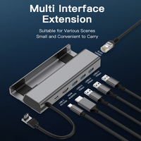UNIEAN Hub USB 3.0 vers RJ45, adaptateur UHD 4K, station d'accueil multiport 6 en 1, hub USB C pour Steam Deck vers PS5